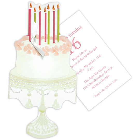 Cake Die-cut Invitations